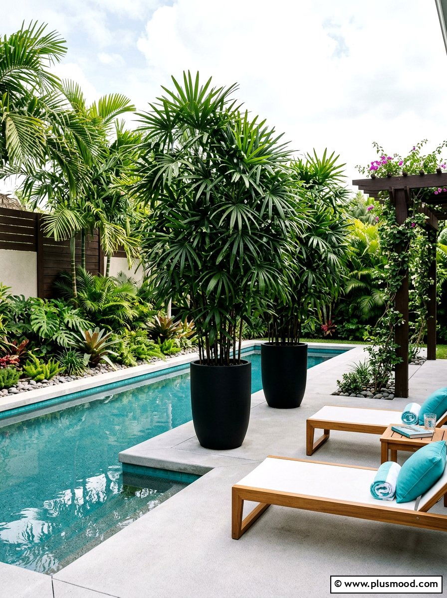 Shade Tolerant Palms For Pools - 25 pool landscaping ideas for shade gardens