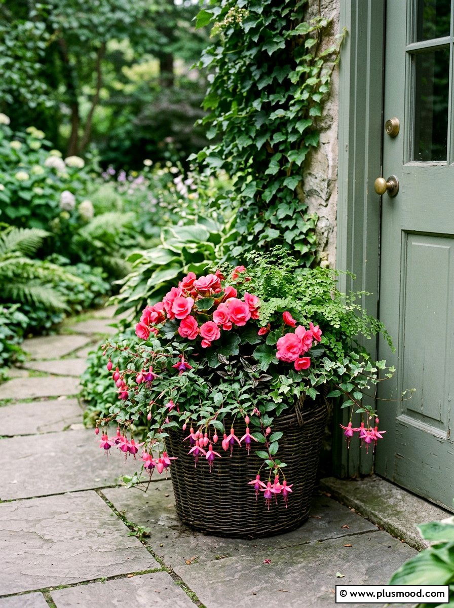 Shade loving plant container - 25 small backyard ideas with container garden