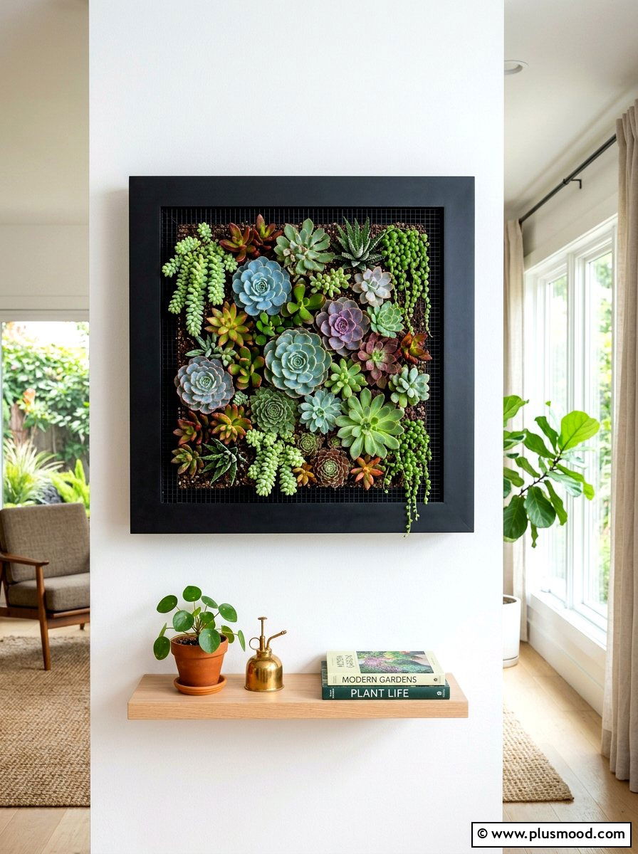 Shadow Box Planter - 25 summer succulent planter ideas