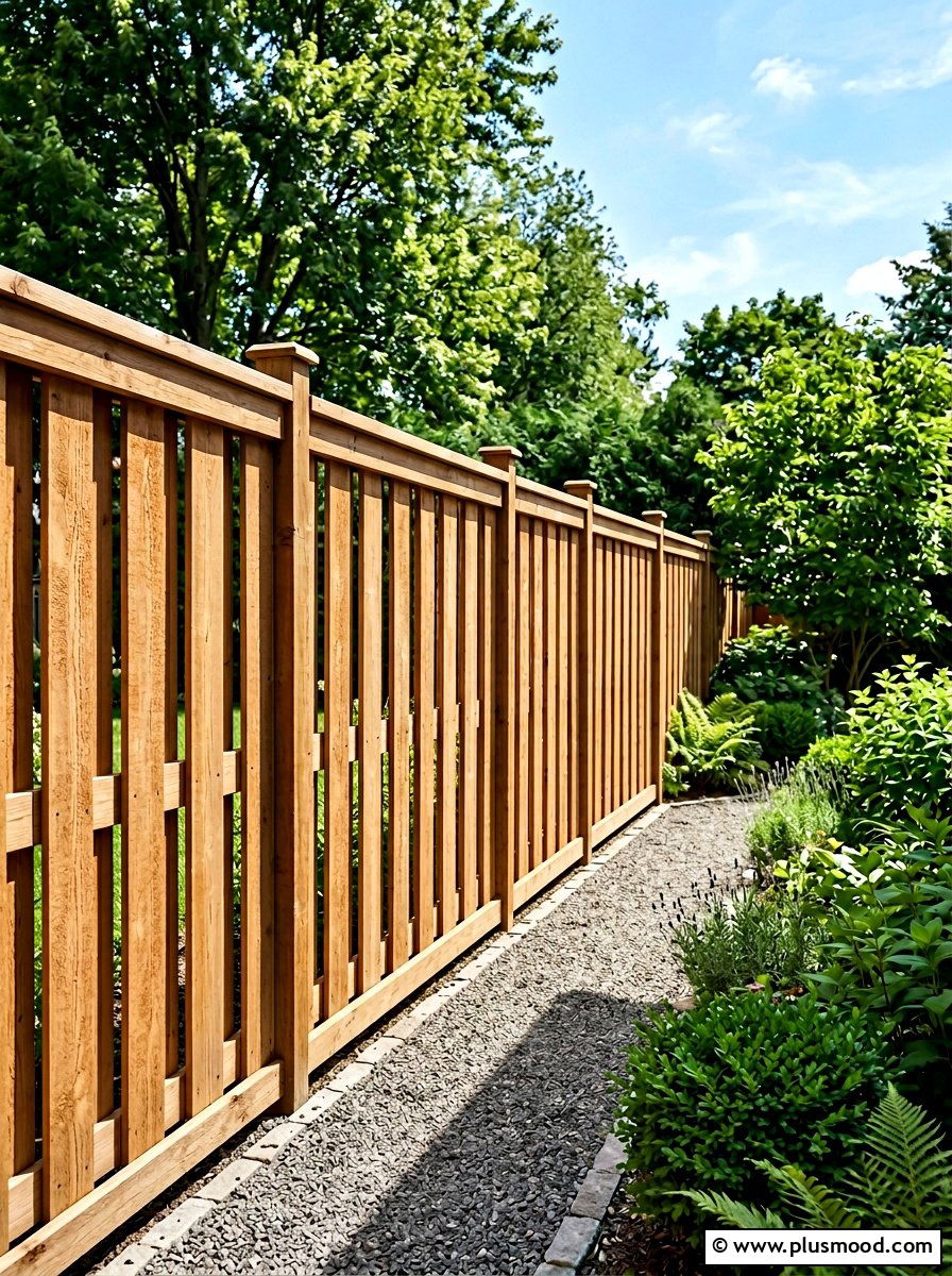 Shadow Box Wood Fence - 25 small backyard ideas with wood fence