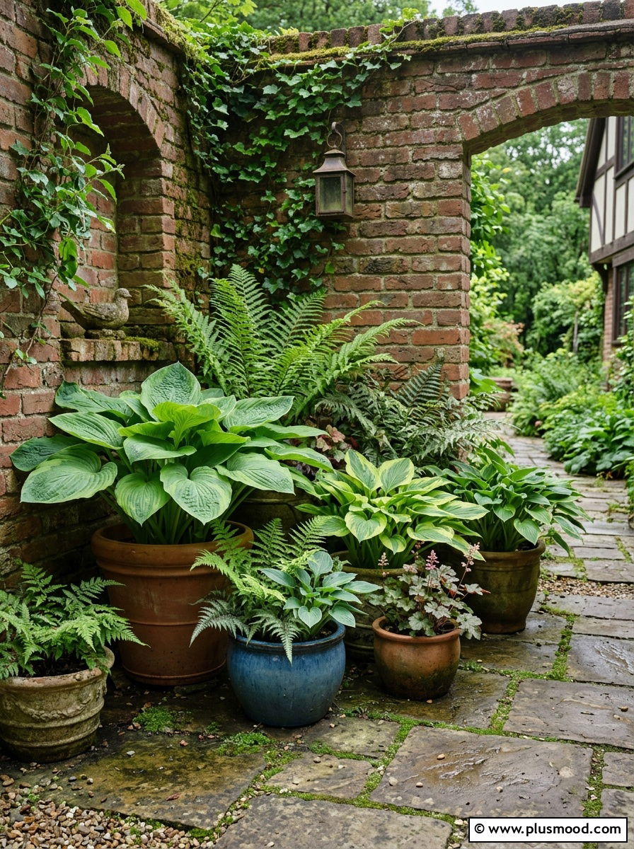 Shady Corner Plant - 25 small backyard ideas with potted plants
