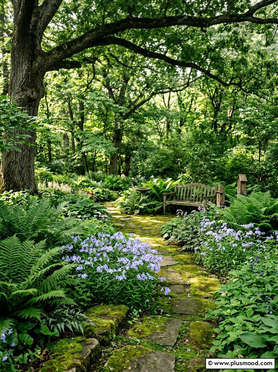 Shady Fern Butterfly Retreat - 25 small backyard ideas with butterfly garden