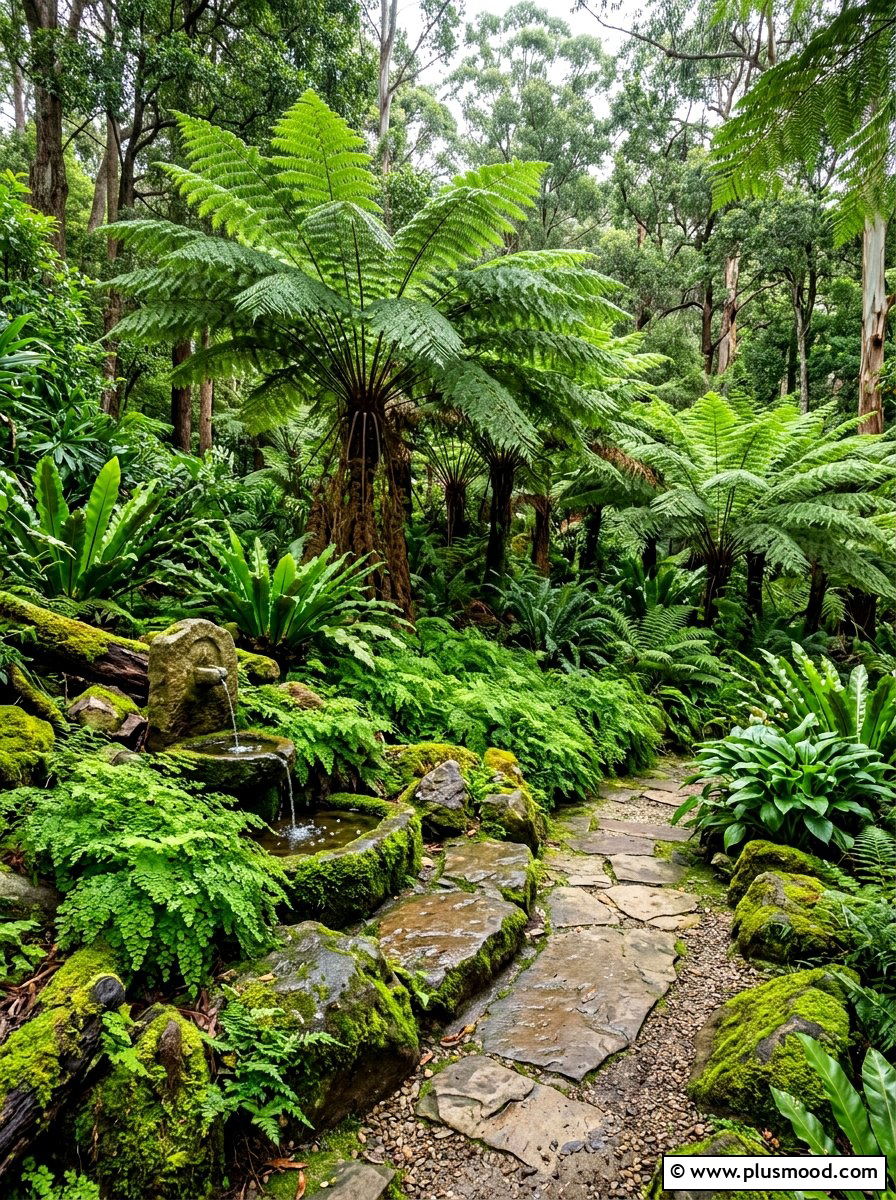 Shady Fern Garden - 25 summer tropical garden ideas