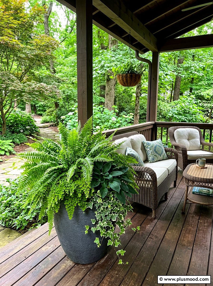Shady Fern Planter - 25 summer large planter ideas