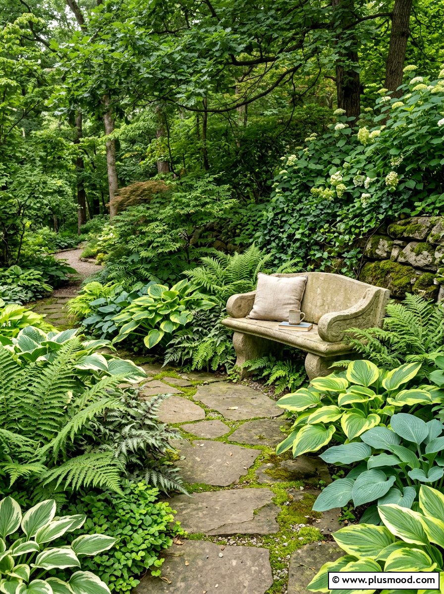 Shady Garden Corner - 25 summer English garden ideas