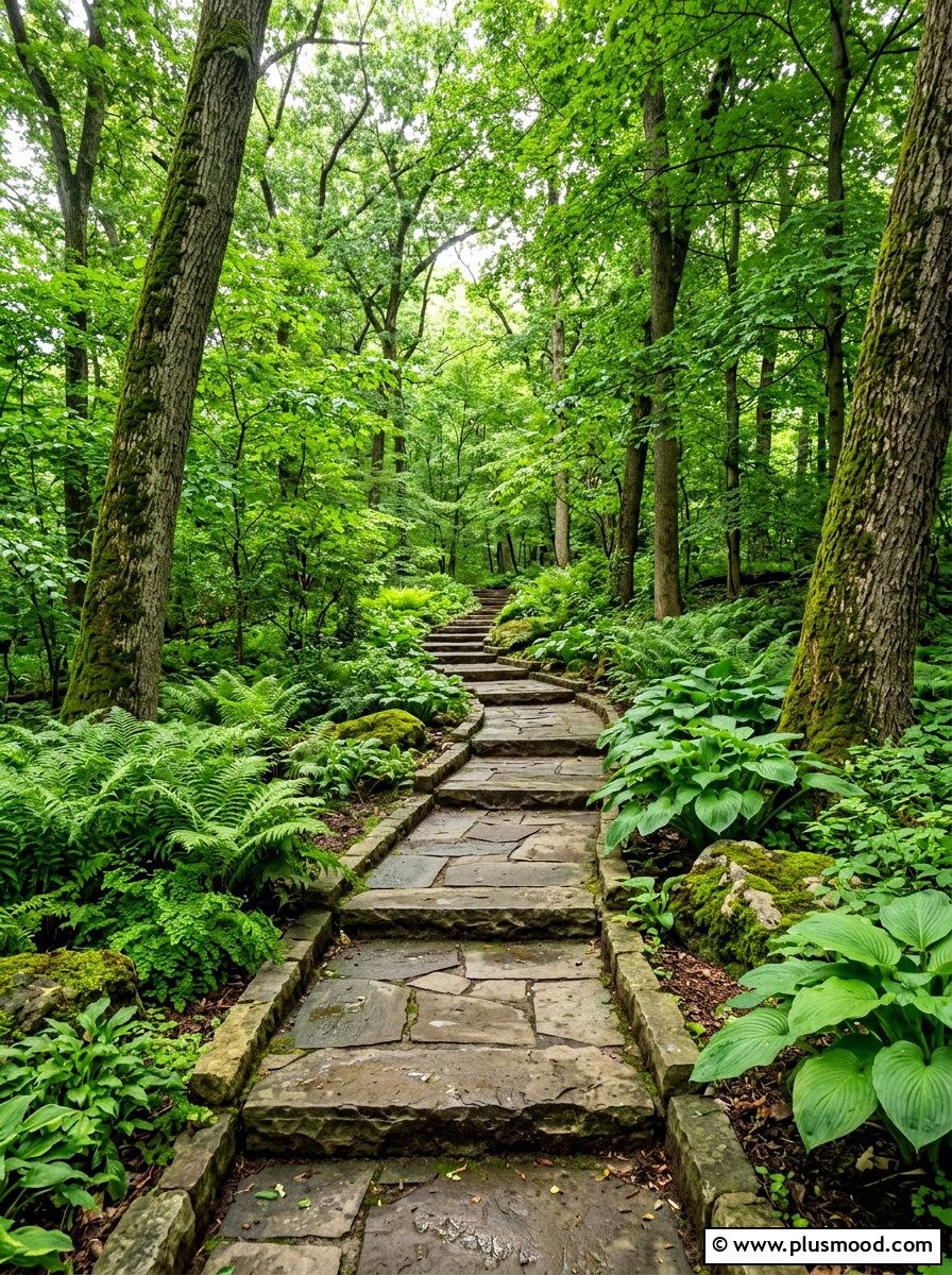 Shady Woodland Path - 25 summer garden layout ideas