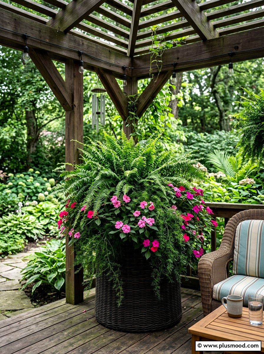 Shady fern planter - 25 summer garden pot arrangement ideas