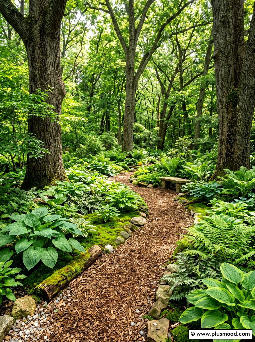 Shady woodland garden - 25 summer low maintenance landscaping ideas
