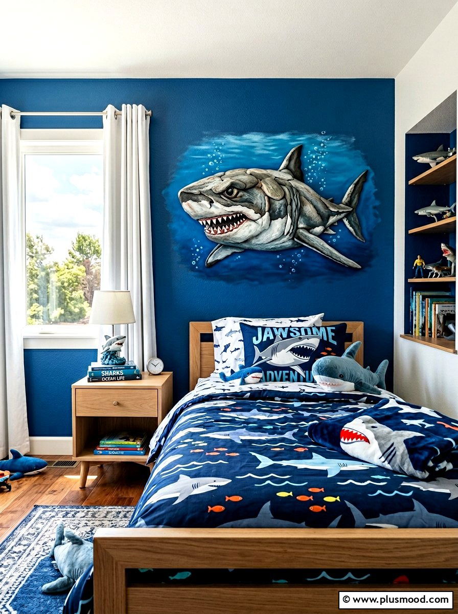 Shark Rock Painting - 25 painted rock ideas with faces