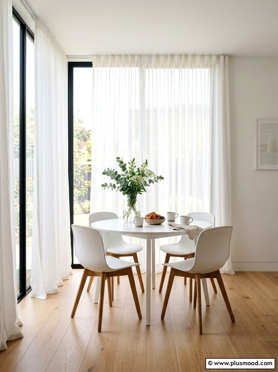 Sheer Breakfast Nook - 25 summer breakfast nook decor ideas