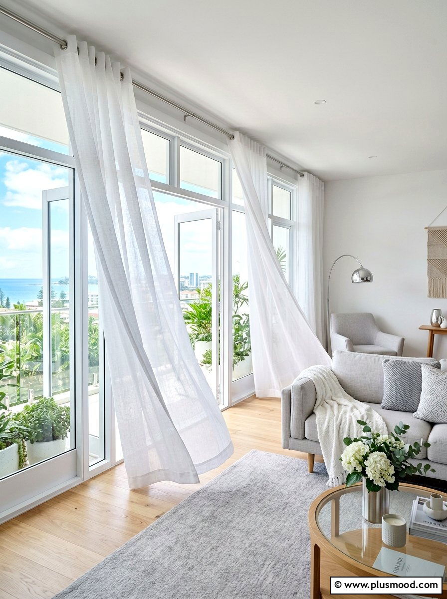 Sheer Curtain Living Room - 25 bright summer living room ideas