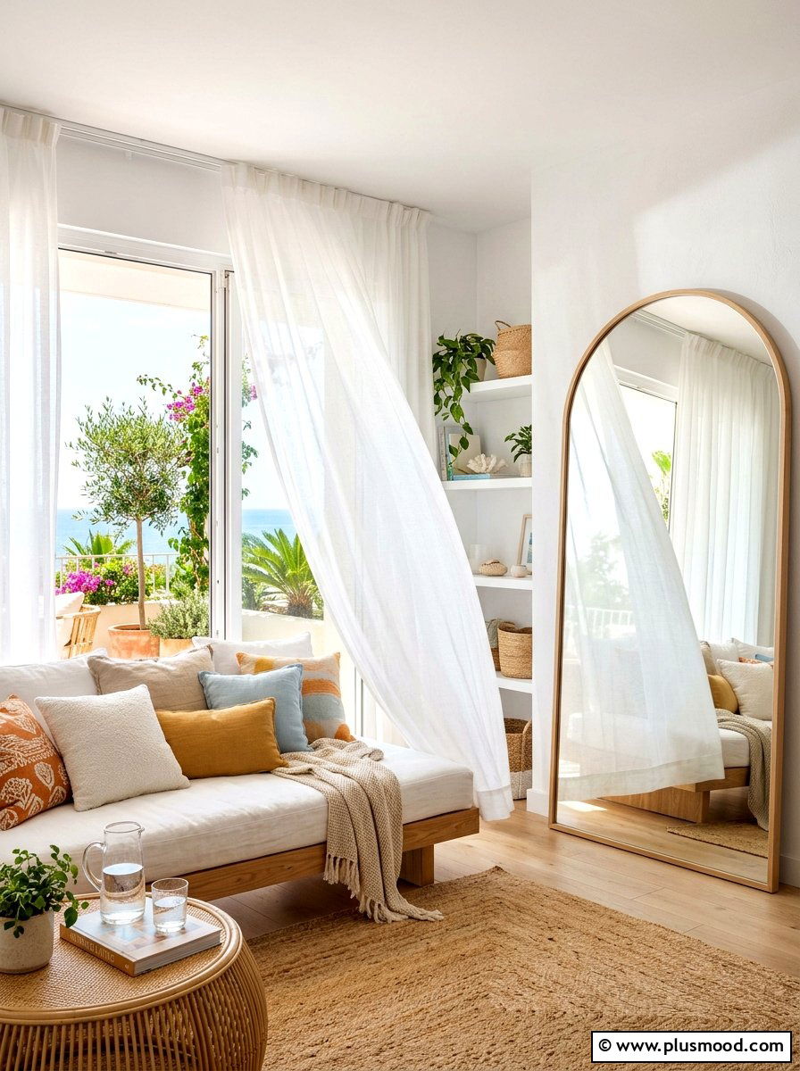 Sheer Curtain Lounge - 25 early summer decor ideas