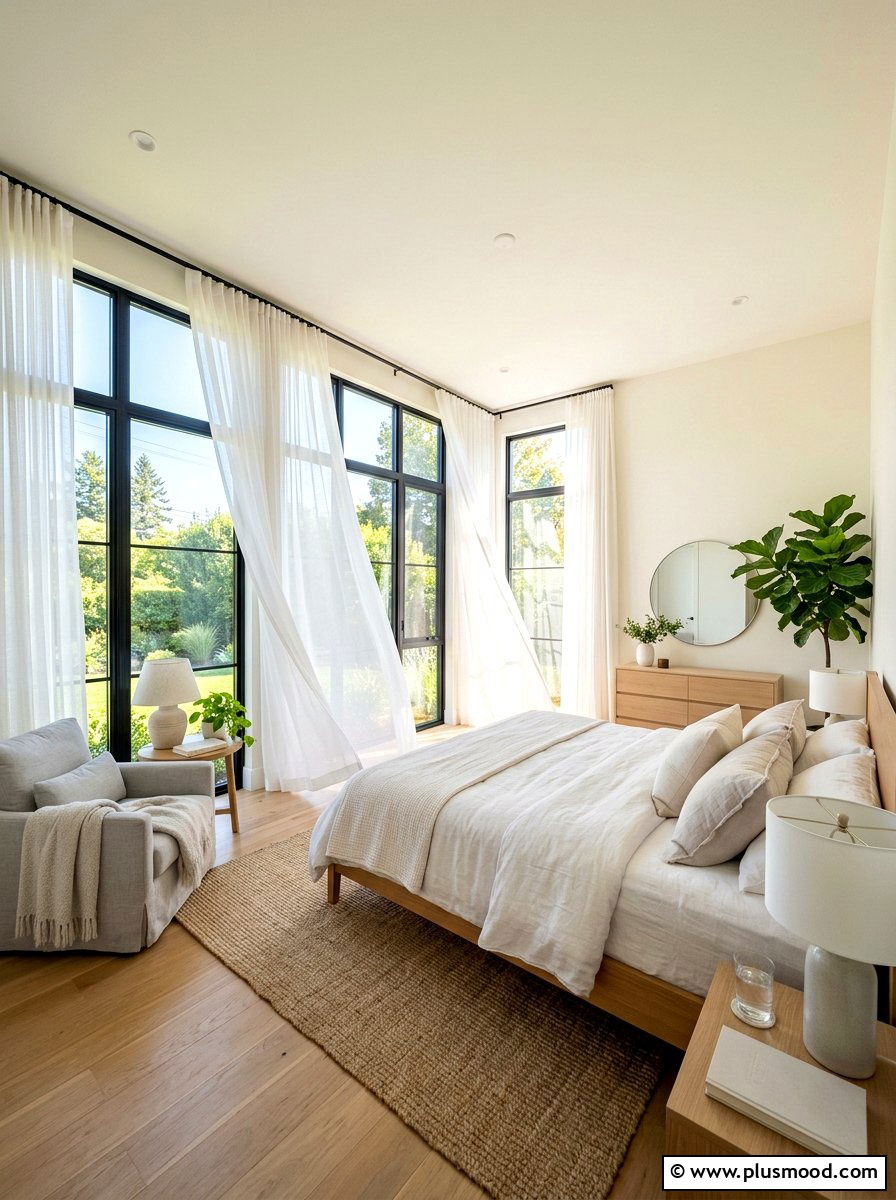 Sheer Curtains - 25 best summer bedroom ideas