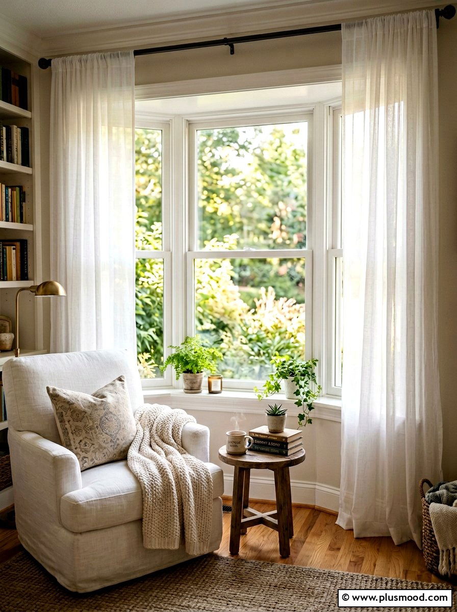 Sheer Curtains Setup - 25 beautiful summer home decor ideas