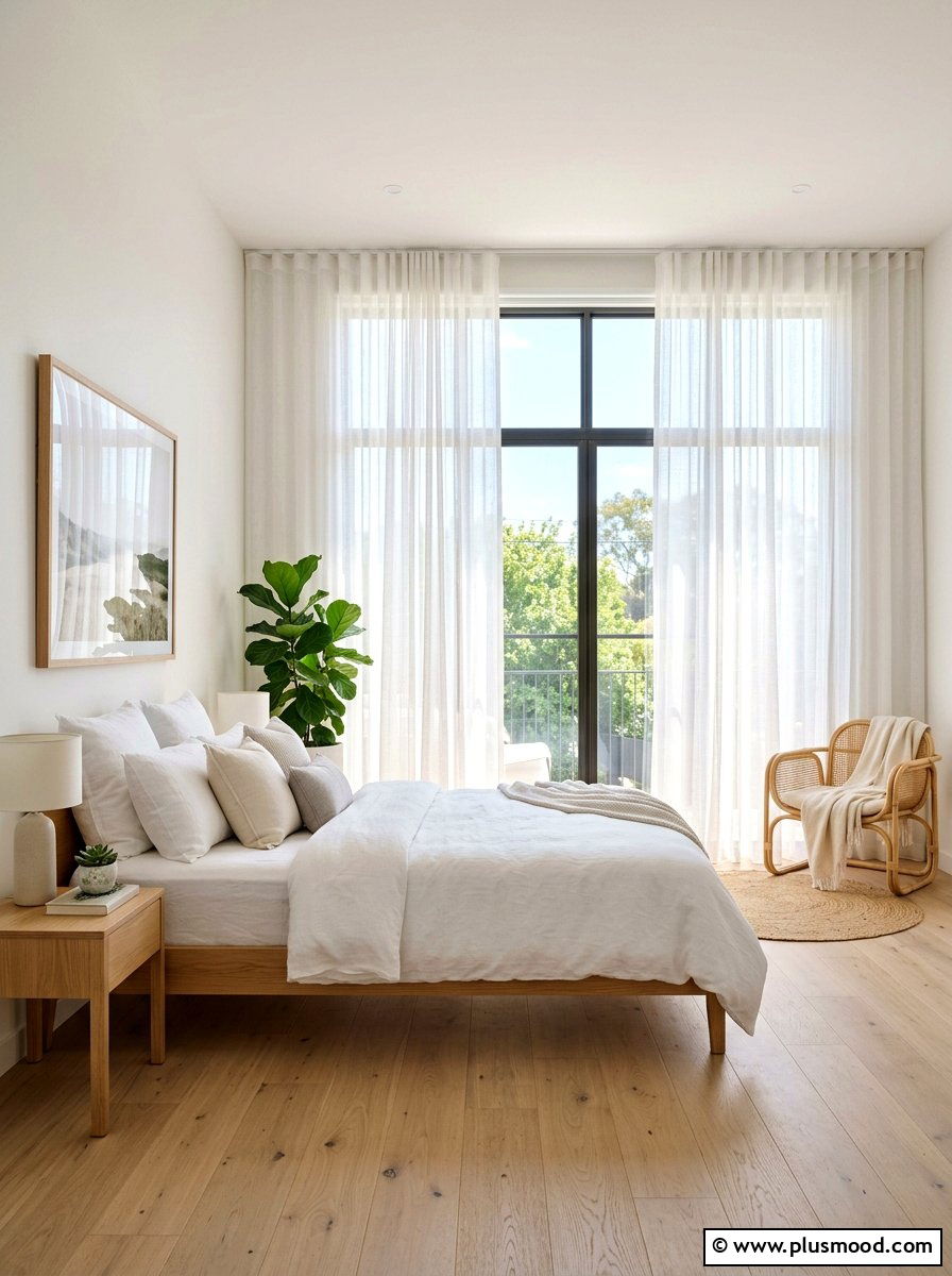 Sheer White Curtains - 25 easy summer home ideas