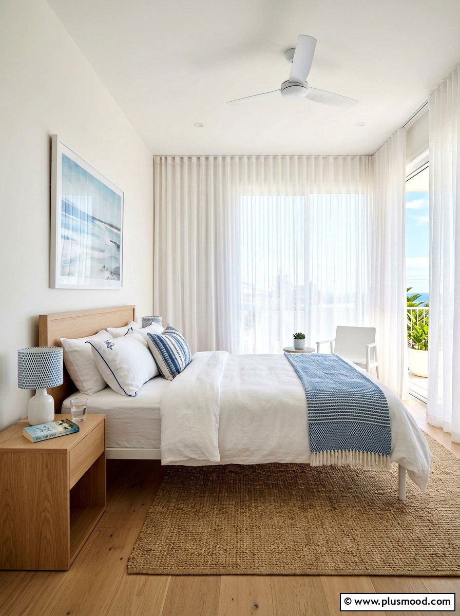 Sheer White Curtains - 25 elegant summer bedroom ideas