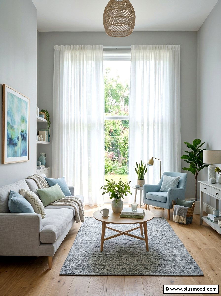 Sheer White Curtains Gray Living Room - 25 summer decor ideas for gray living room