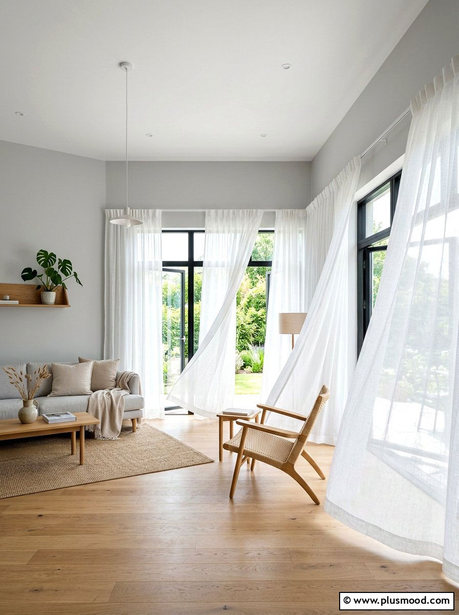 Sheer White Curtains - 25 best summer home decor ideas