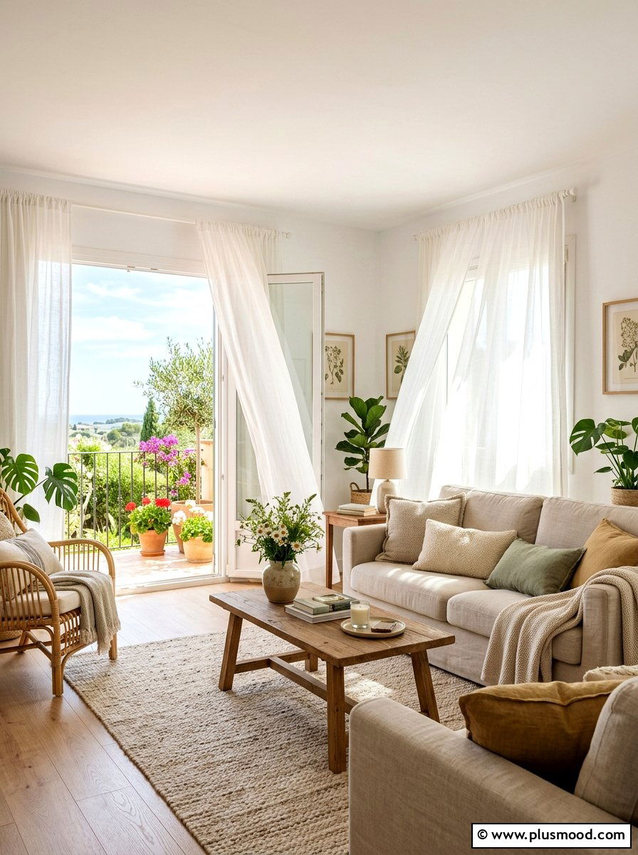Sheer Window Curtain - 25 summer interior decor ideas