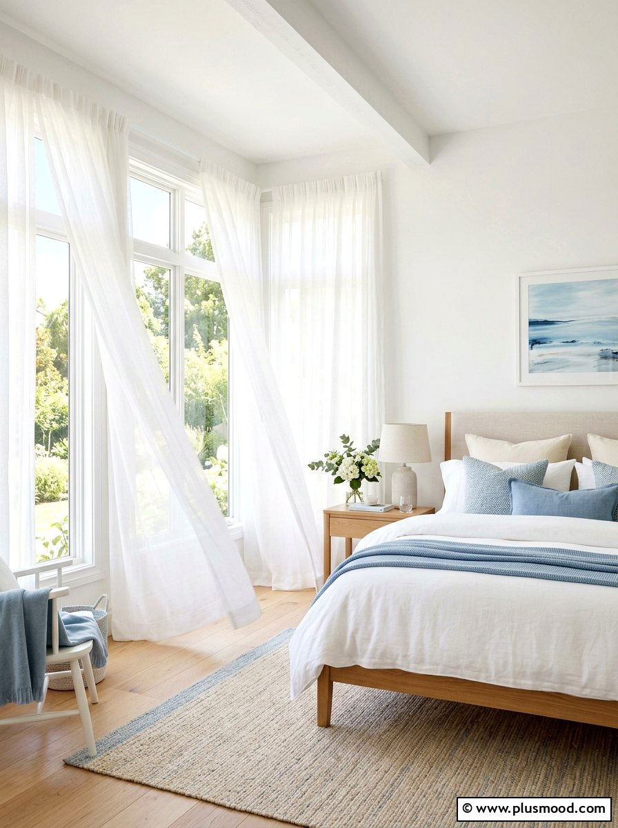 Sheer curtain guest bedroom - 25 summer guest bedroom ideas