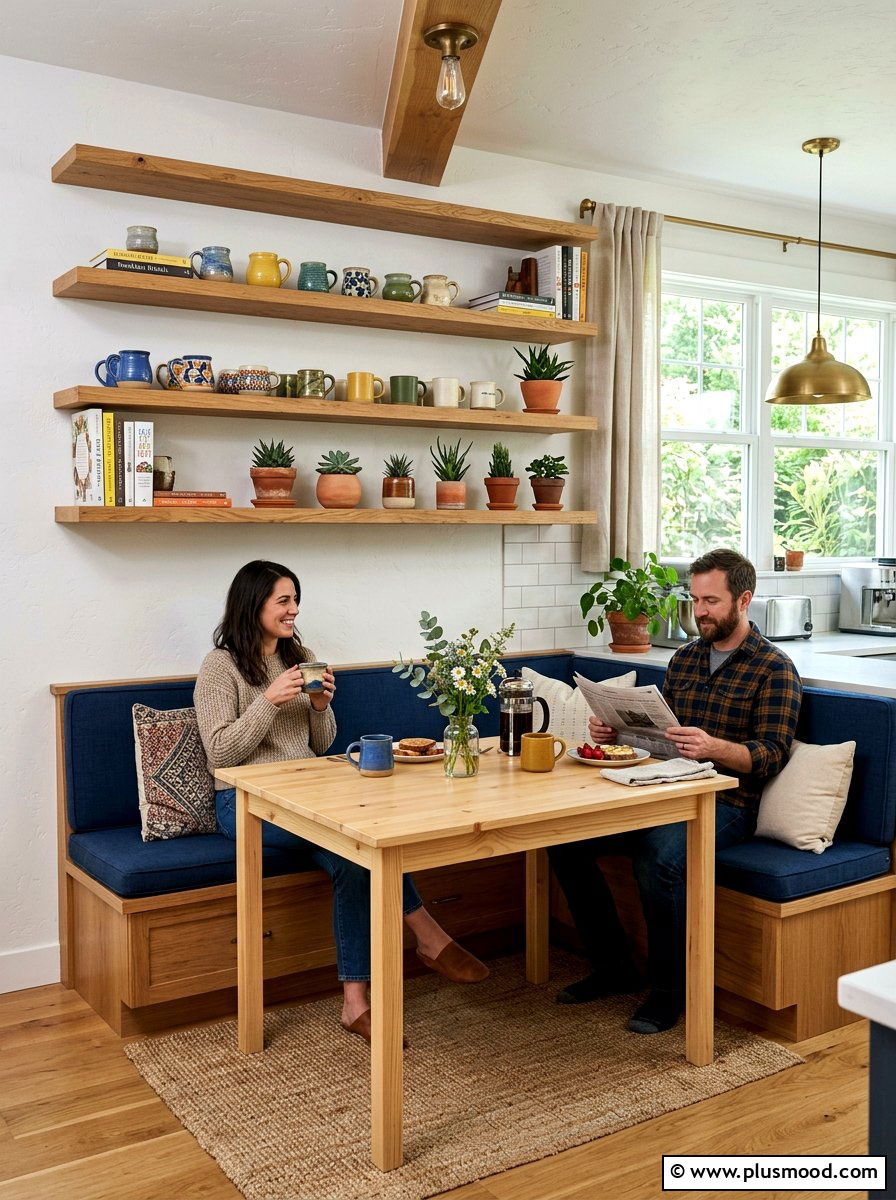 Shelf Breakfast Nook - 25 summer breakfast nook decor ideas