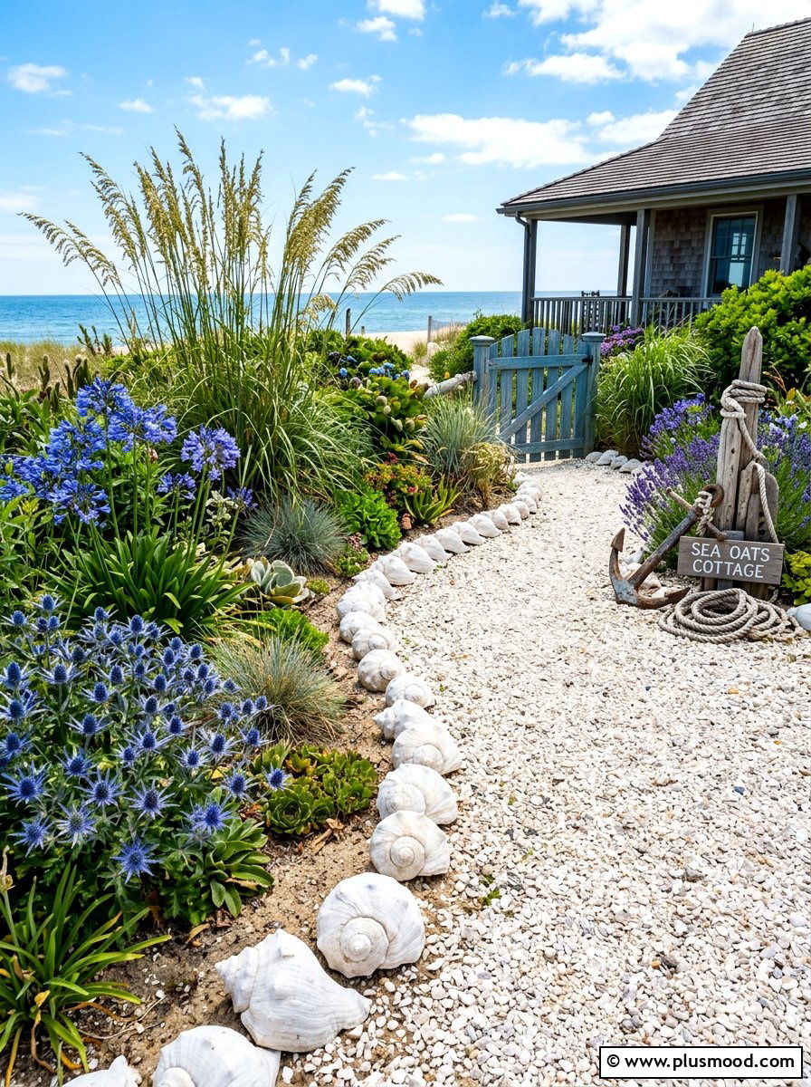 Shell Garden Edging - 25 summer garden edging ideas