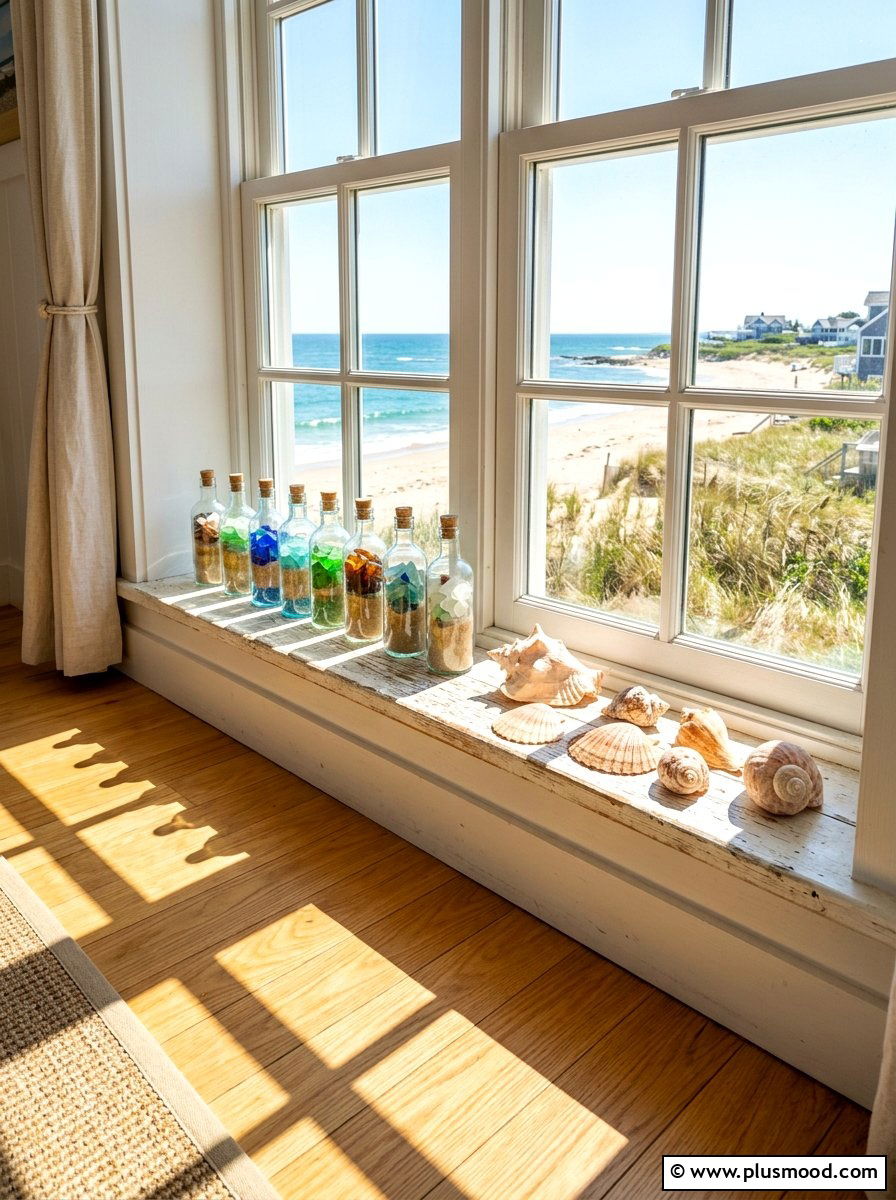 Shell Window Display - 25 summer decor ideas with shells