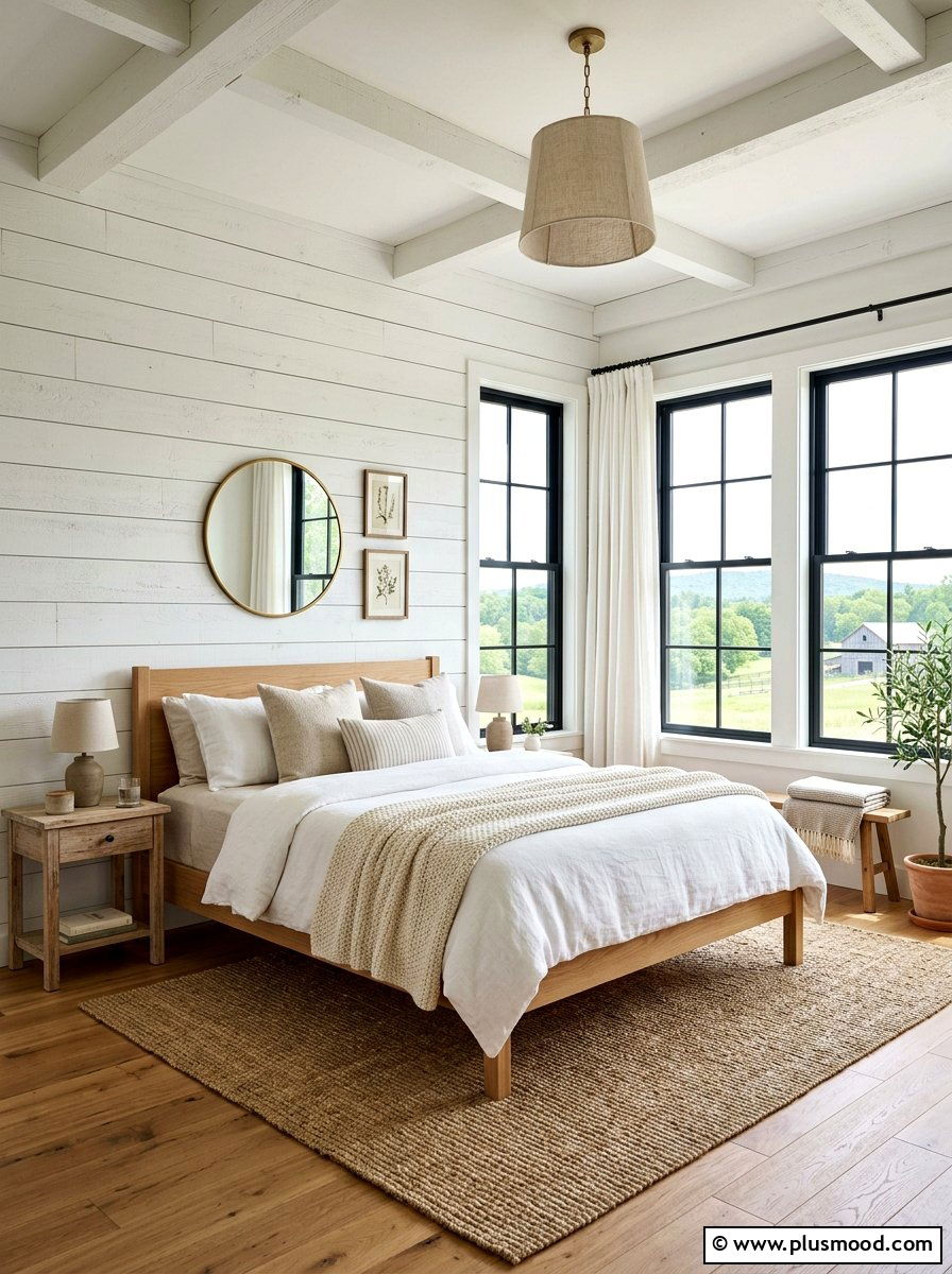 Shiplap Wall Accents - 25 summer farmhouse home decor ideas
