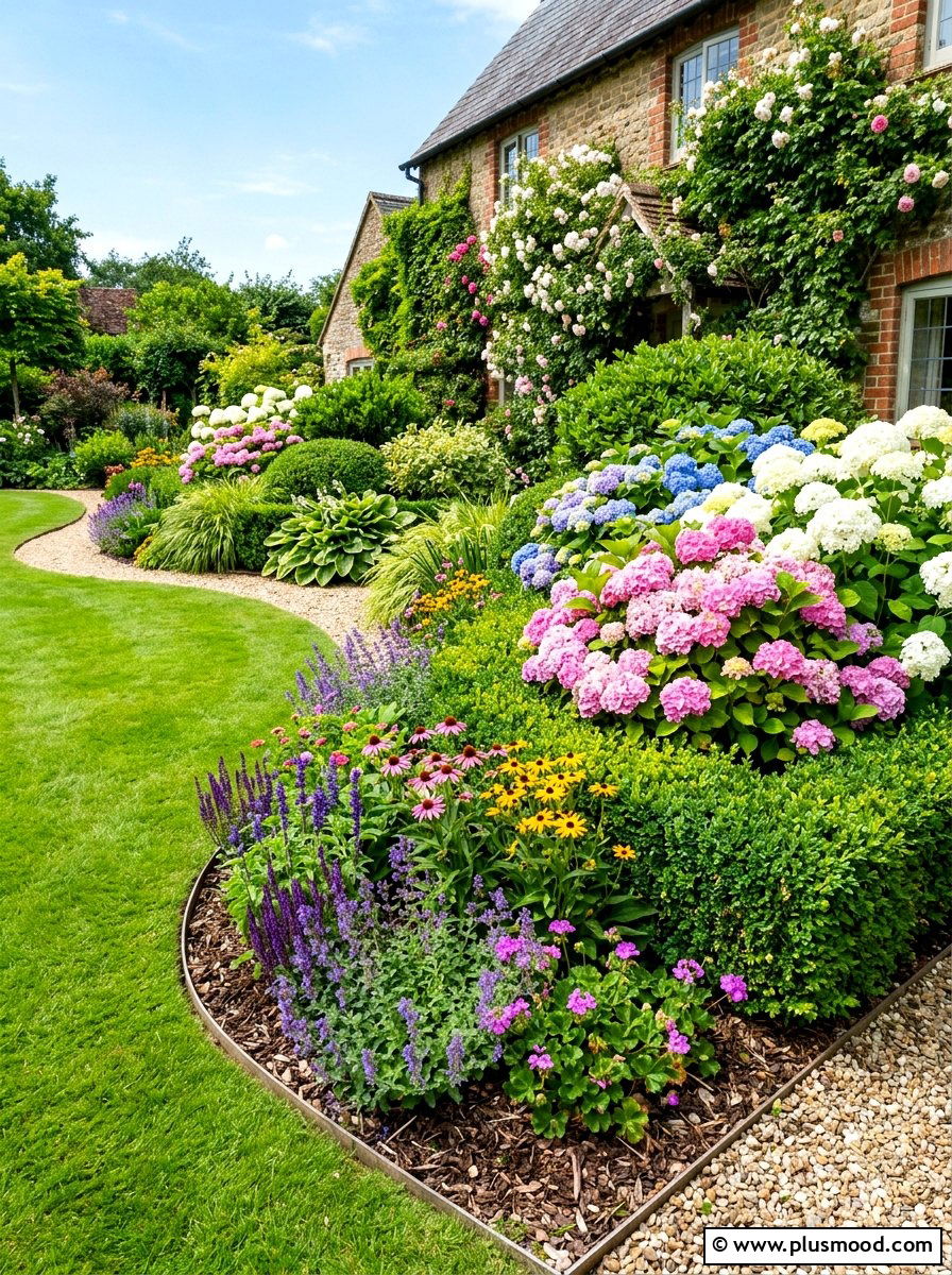 Shrub border - 25 summer landscape design ideas