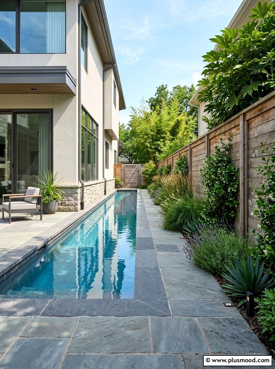 Side Yard Pool - 25 pool landscaping ideas for narrow yards