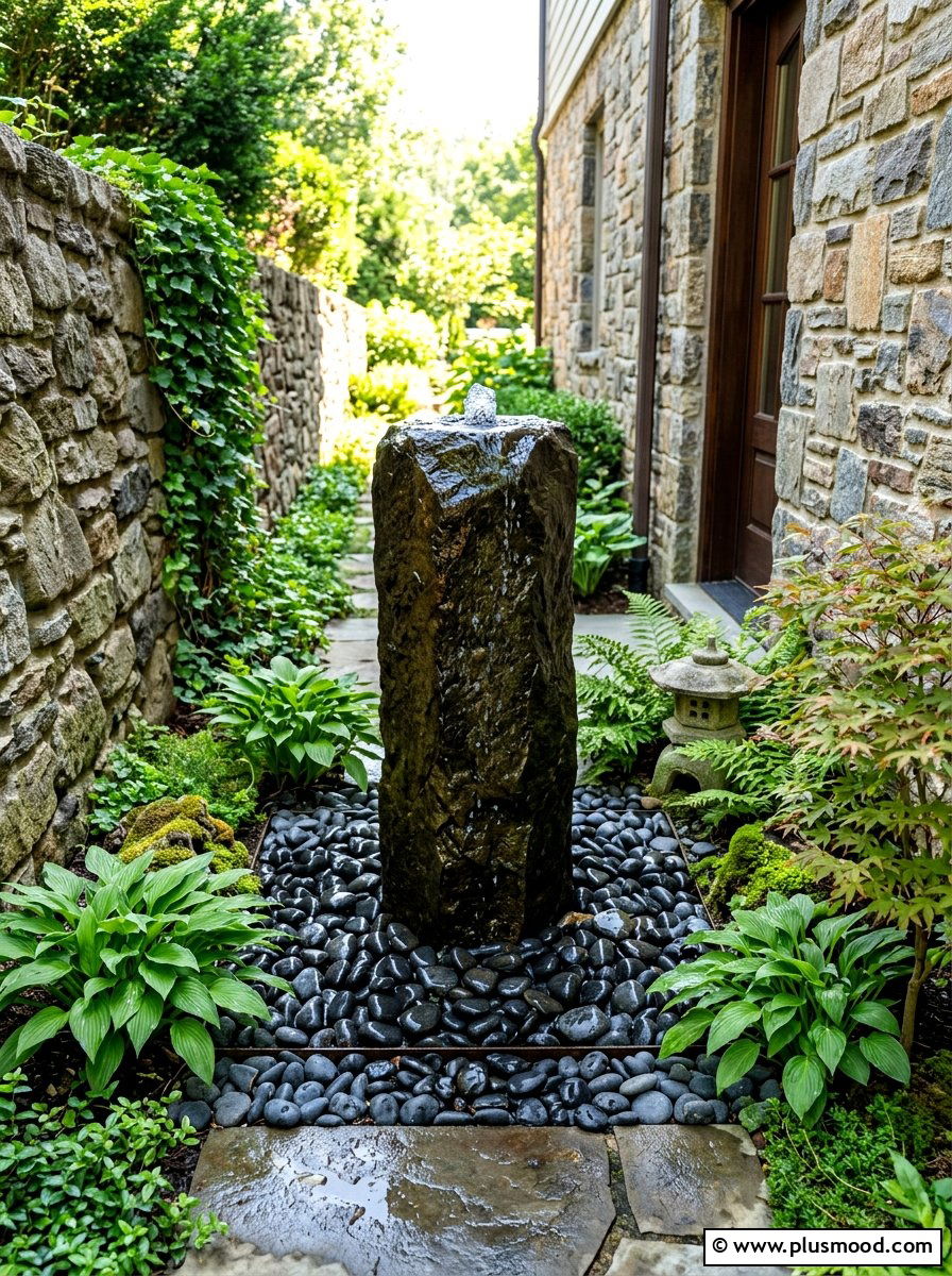 Side Yard Water Feature - 25 summer side yard garden ideas