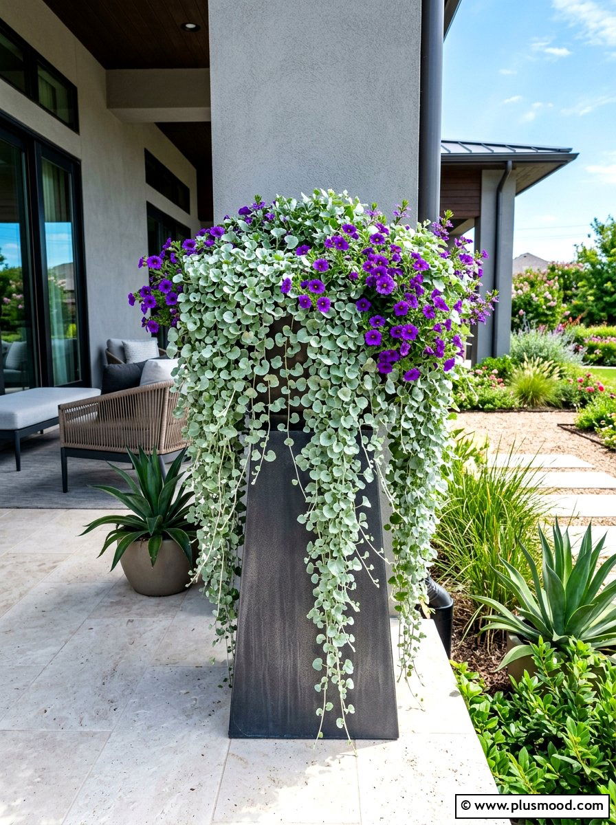 Silver Falls Dichondra Mix - 25 late summer porch planter ideas