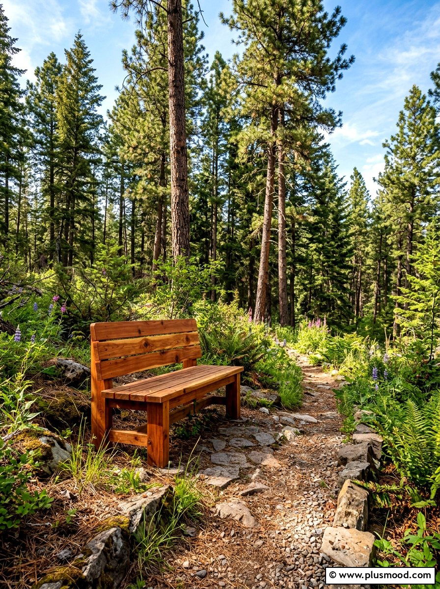 Simple Cedar Bench - 25 summer garden bench ideas