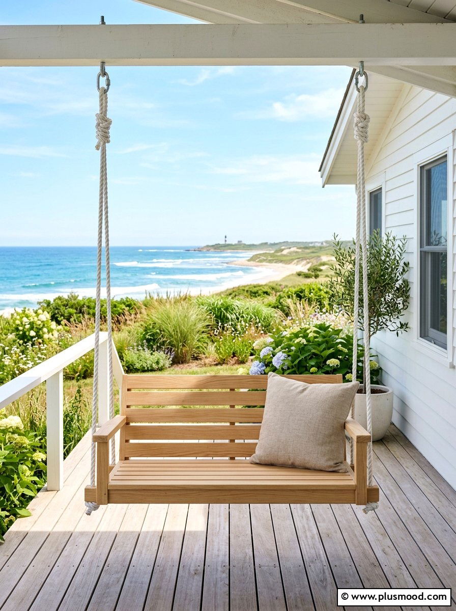 Simple Porch Swing - 25 summer minimalist front porch ideas