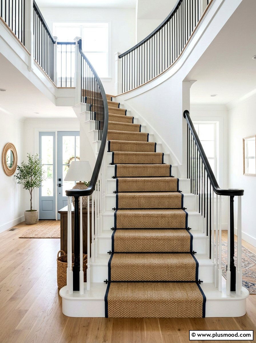 Sisal Hallway Runner - 25 summer beach house decor ideas