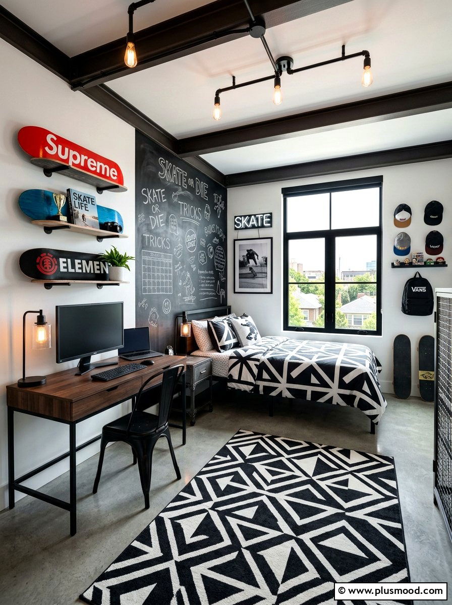 Skateboard Boys Bedroom - 25 summer boys bedroom ideas