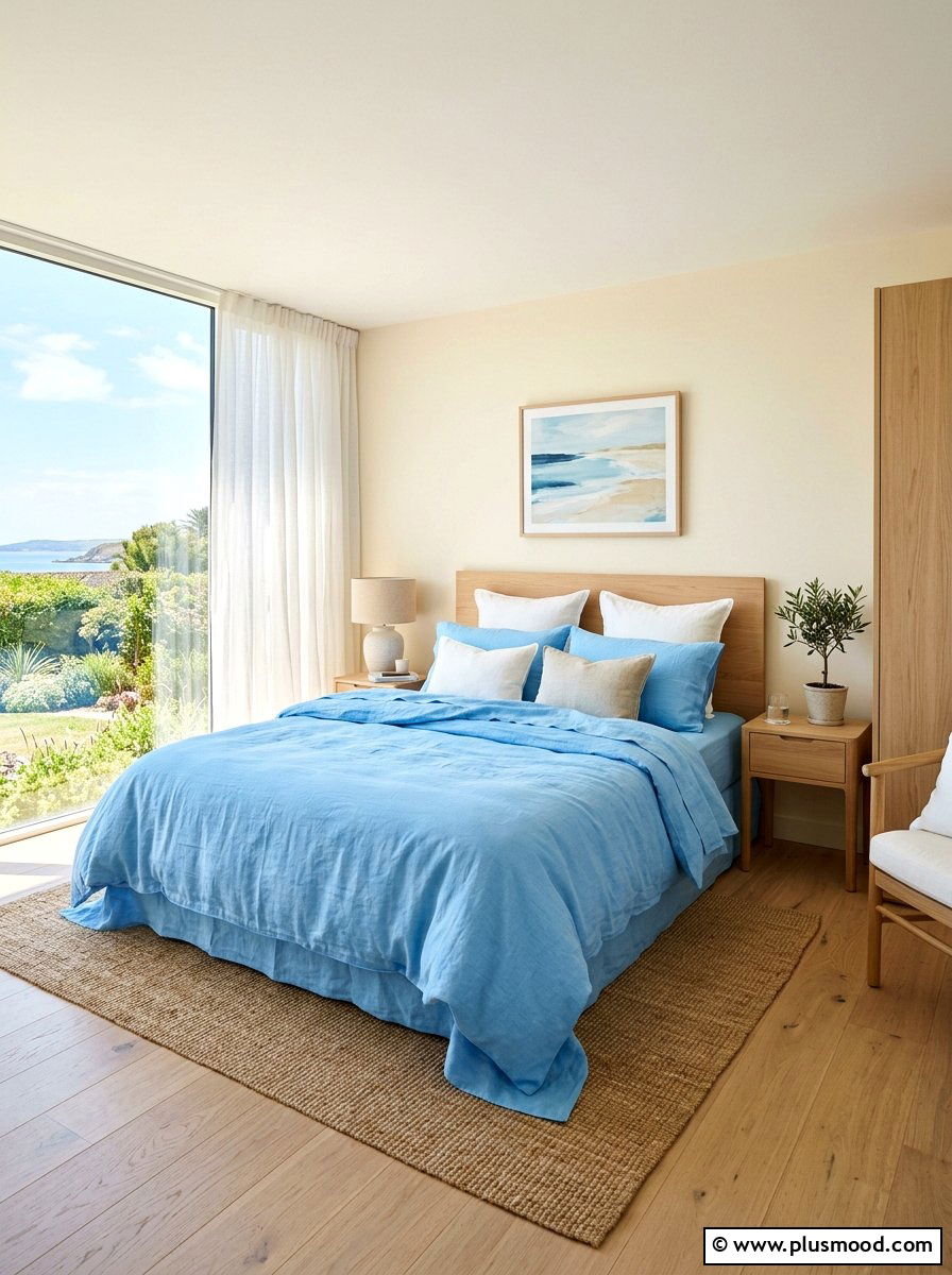 Sky Blue Bedding Bedroom - 25 blue summer bedroom ideas