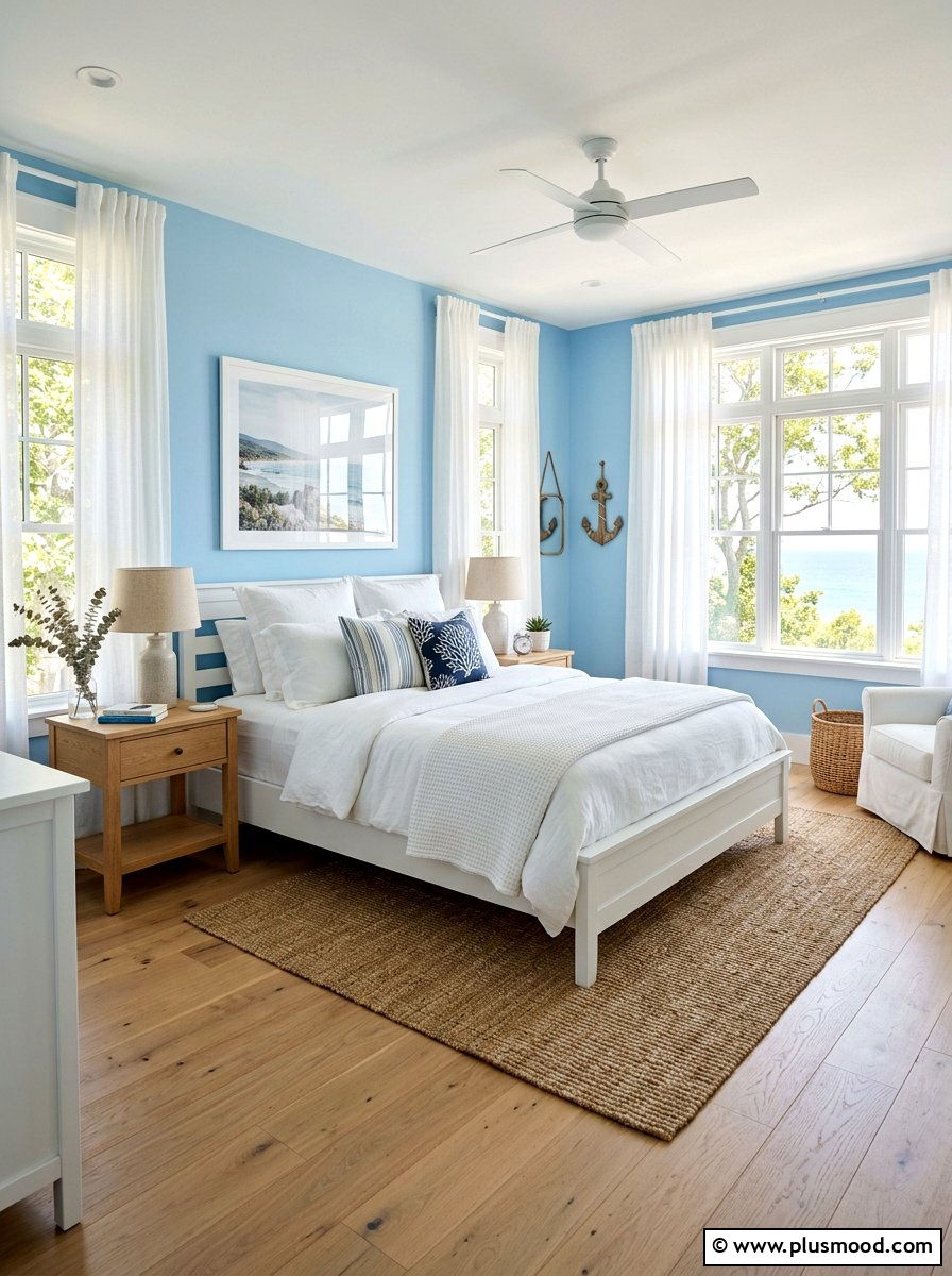 Sky Blue Bedroom - 25 summer bedroom color ideas