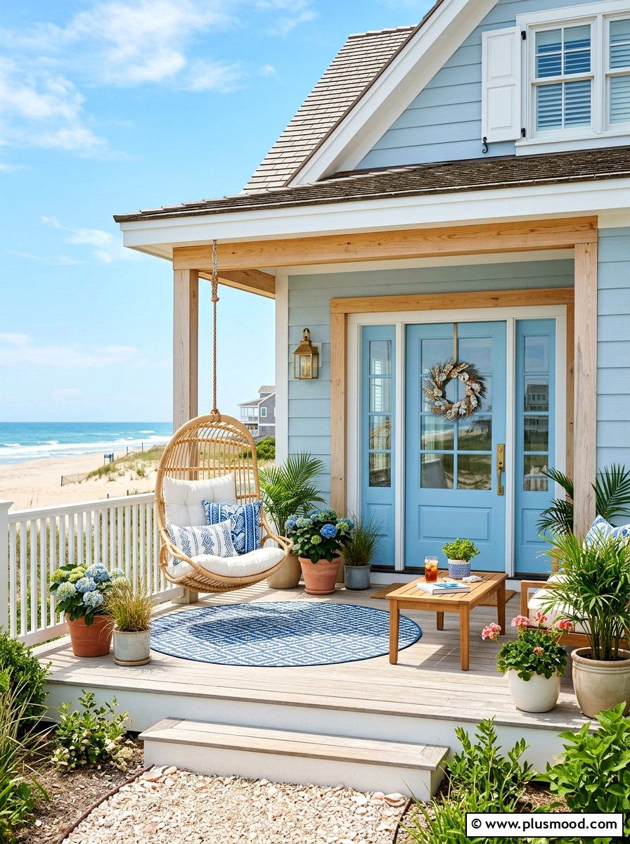 Sky Blue Front Door - 25 summer front door color ideas
