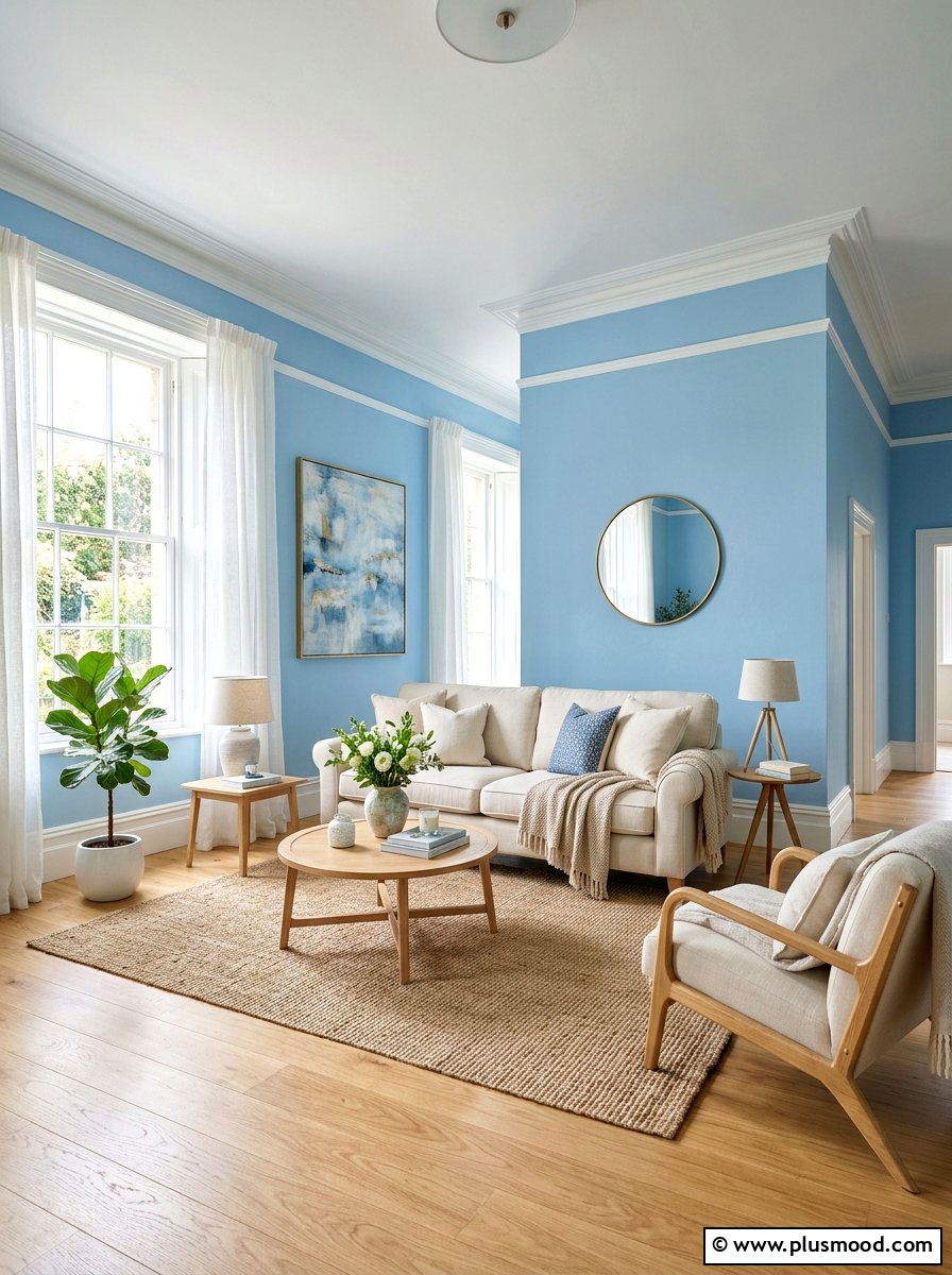 Sky Blue Living Room Walls - 25 summer living room ideas