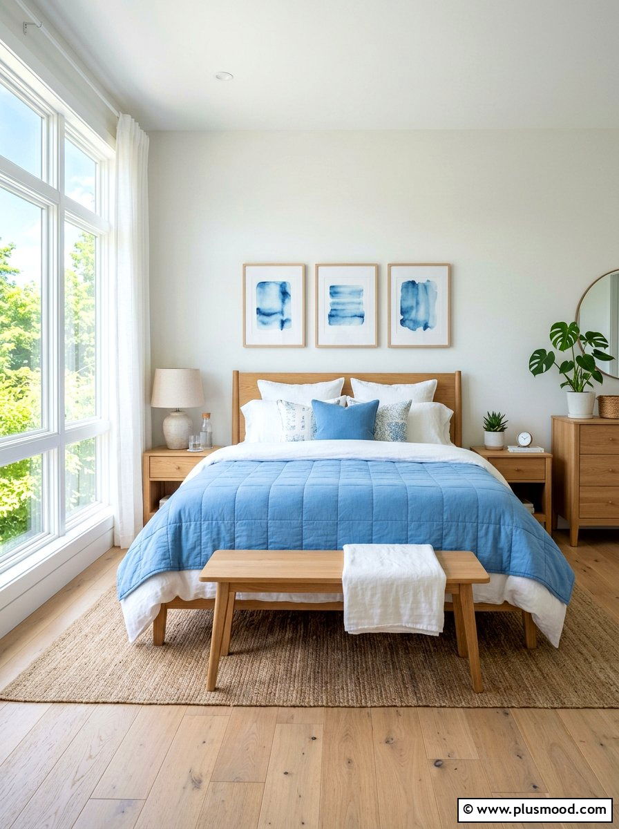 Sky Blue Quilt - 25 summer quilt ideas for bedroom