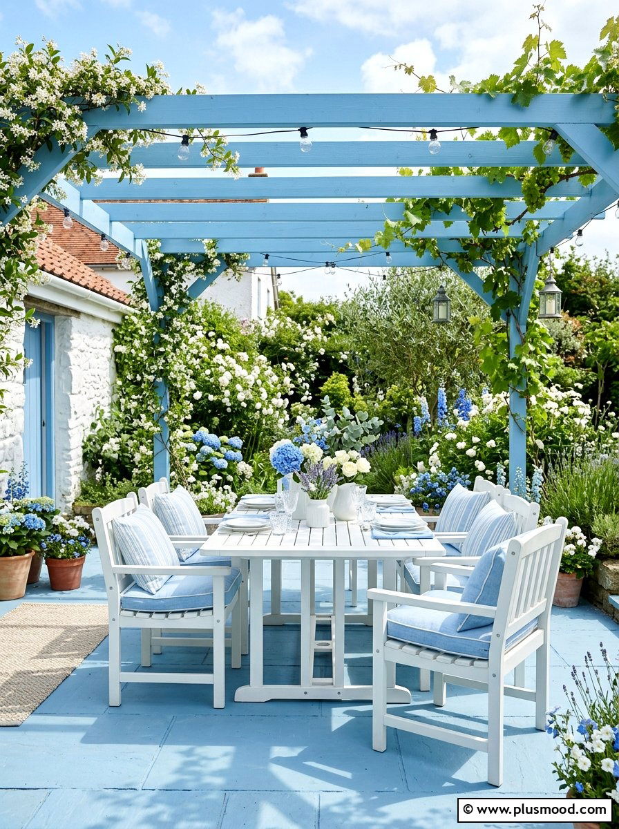 Sky blue patio - 25 summer patio color ideas
