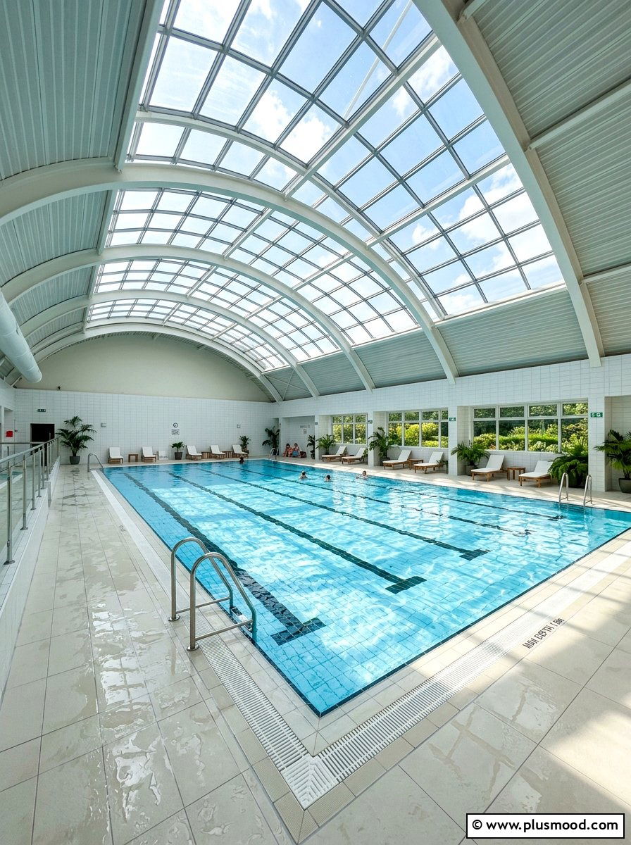 Skylight Indoor Pool - 25 pool landscaping ideas for indoor pools