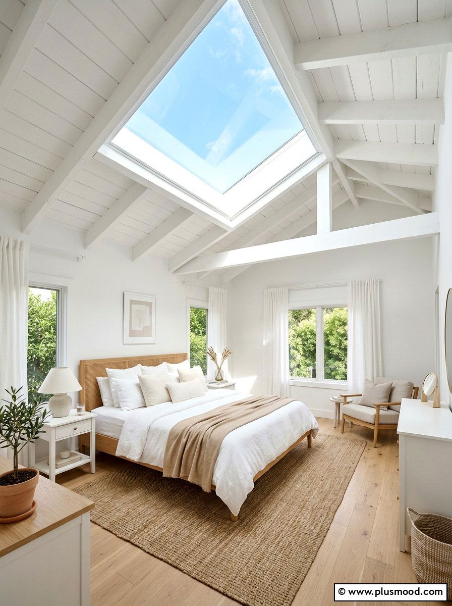 Skylight Window Treatment - 25 summer bedroom lighting ideas