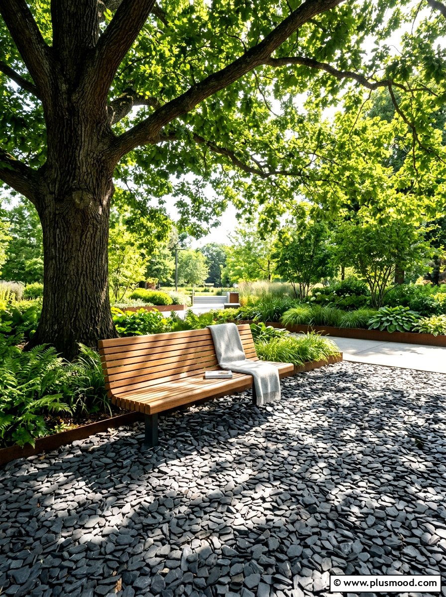 Slate Chip Ground Cover - 25 summer rock landscaping ideas