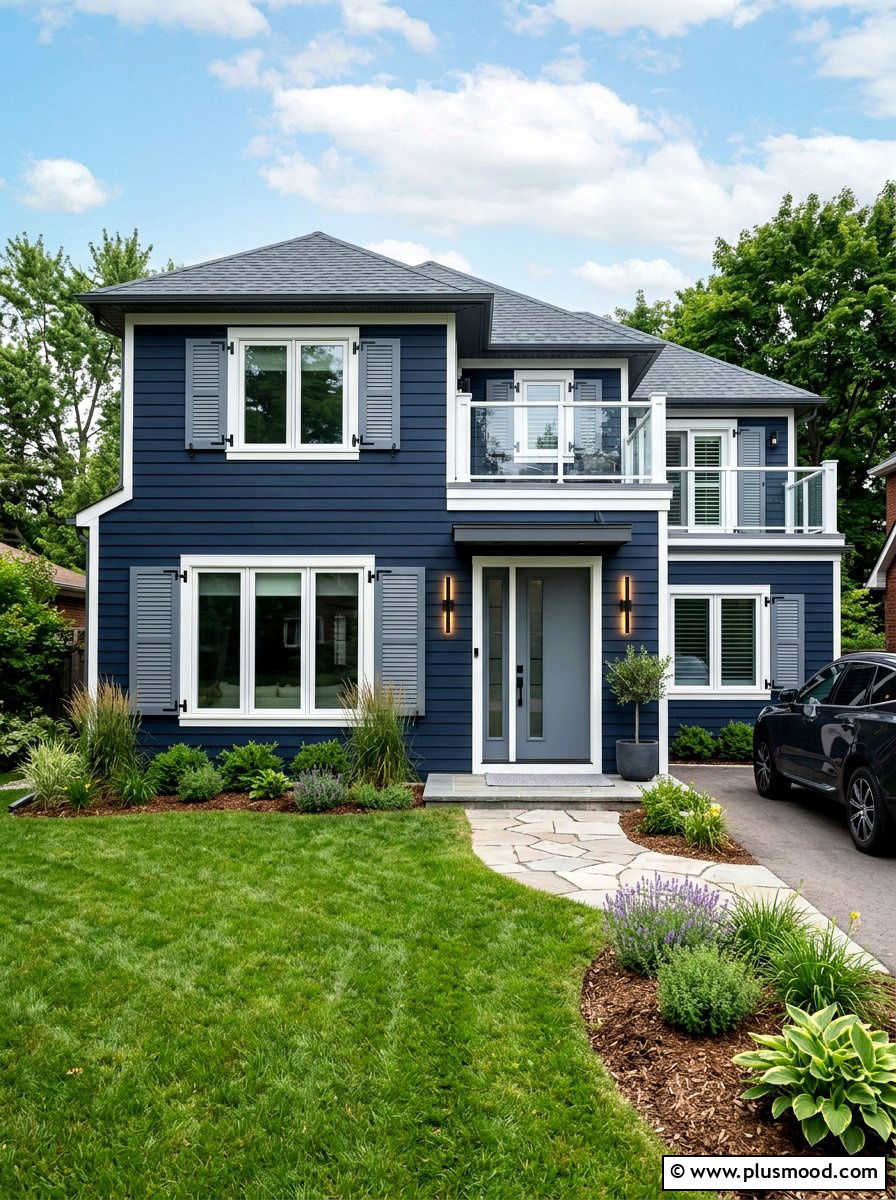 Slate Gray Shutters Dark Exterior - 25 summer shutters color ideas