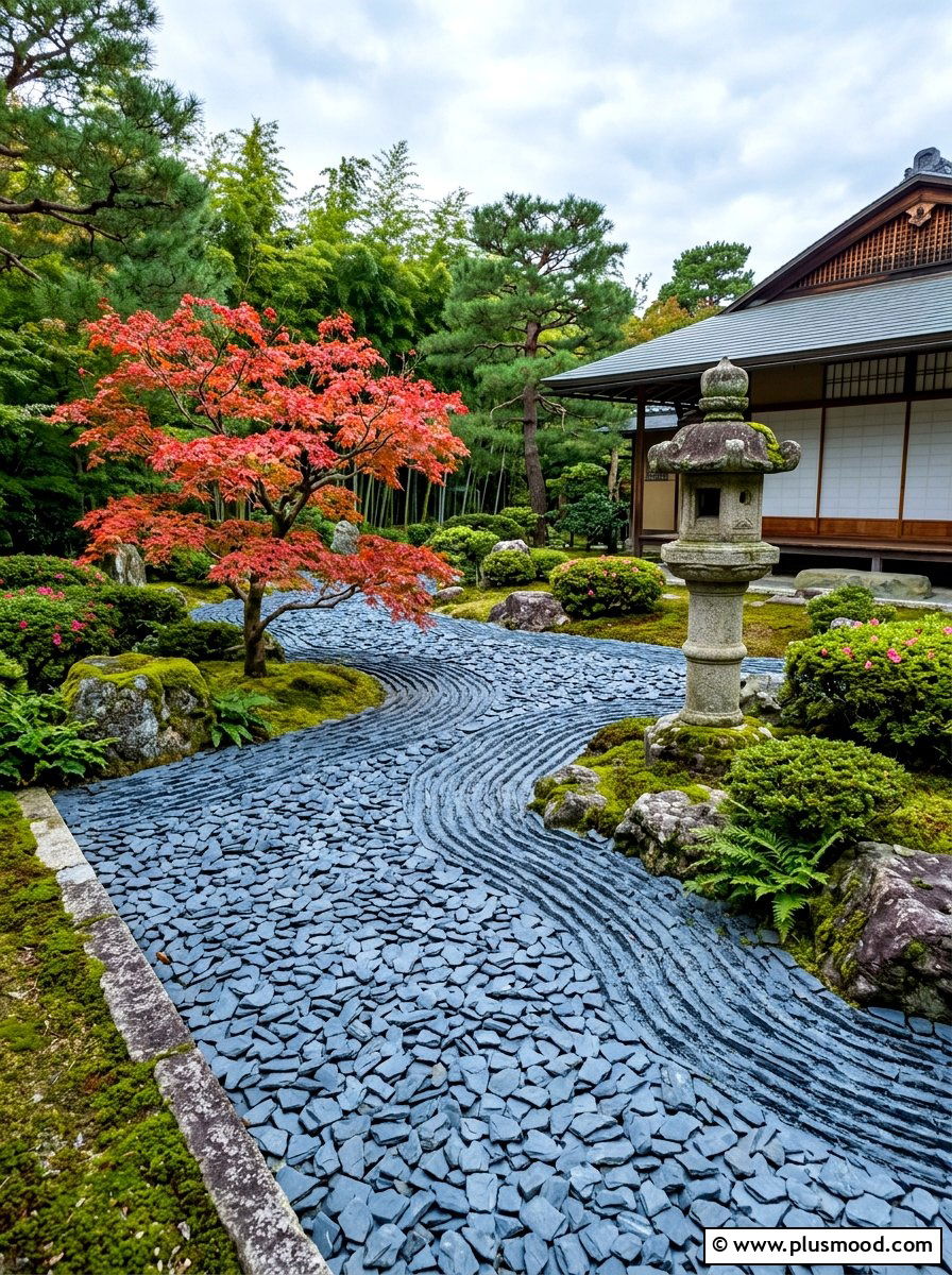 Slate stone mulch - 25 summer mulch ideas for summer landscaping