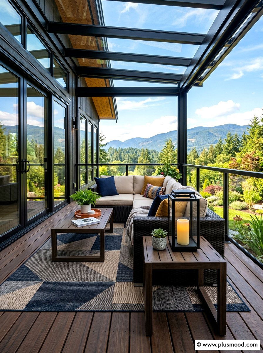 Sleek Glass Lantern Set - 25 summer front porch lantern ideas