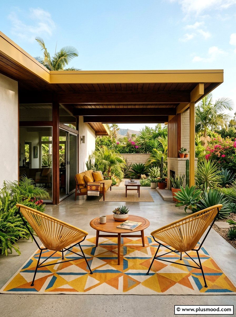 Sleek Mid Century Modern Patio