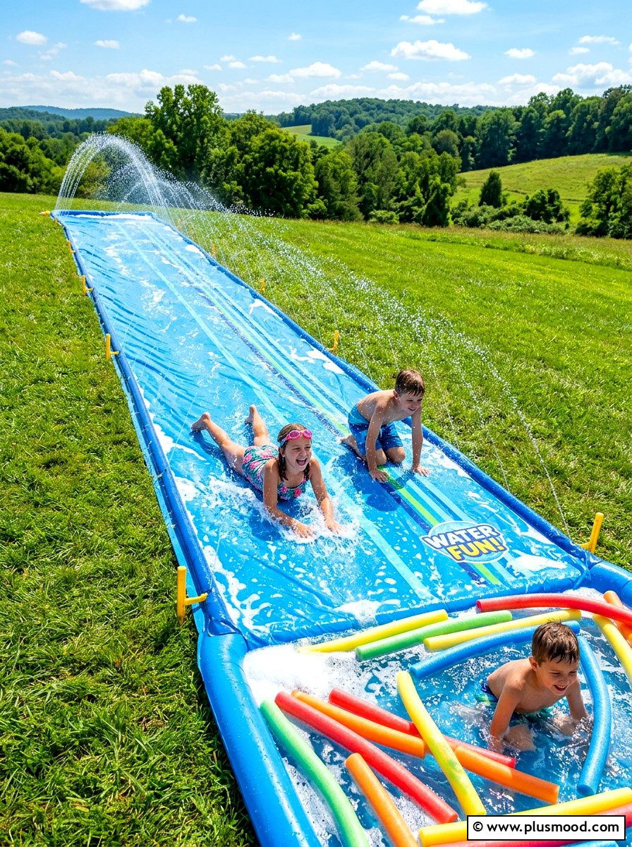 Slip And Slide - 25 summer kid friendly outdoor party ideas